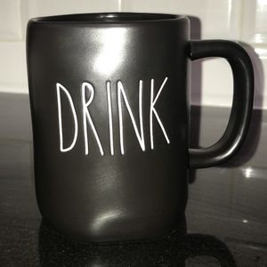 Rae Dunn Black mug”Drink”